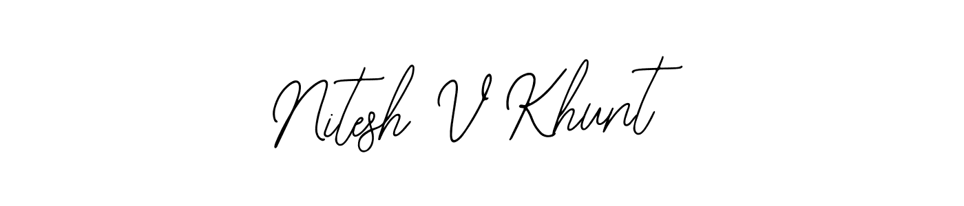 Best and Professional Signature Style for Nitesh V Khunt. Bearetta-2O07w Best Signature Style Collection. Nitesh V Khunt signature style 12 images and pictures png