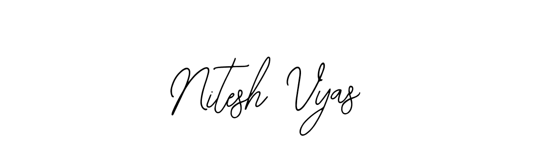 Bearetta-2O07w is a professional signature style that is perfect for those who want to add a touch of class to their signature. It is also a great choice for those who want to make their signature more unique. Get Nitesh Vyas name to fancy signature for free. Nitesh Vyas signature style 12 images and pictures png