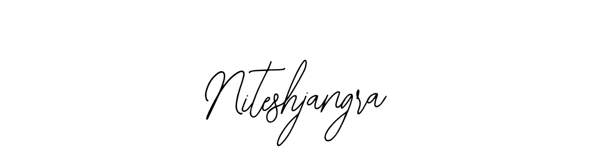 You should practise on your own different ways (Bearetta-2O07w) to write your name (Niteshjangra) in signature. don't let someone else do it for you. Niteshjangra signature style 12 images and pictures png