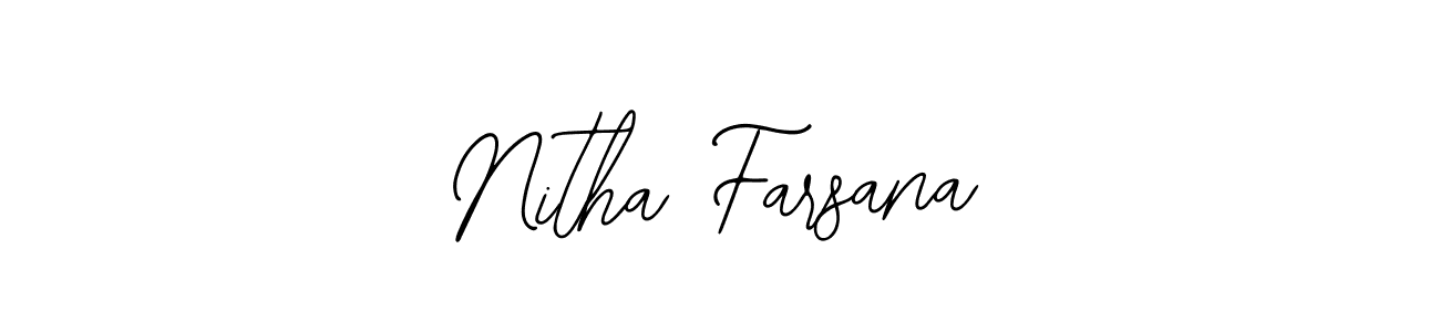 Make a beautiful signature design for name Nitha Farsana. Use this online signature maker to create a handwritten signature for free. Nitha Farsana signature style 12 images and pictures png