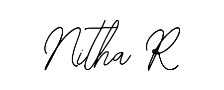 An effortless, minimalist signature concept for Nitha R using Bearetta-2O07w design. Clean lines that look great on any document. Nitha R signature style 12 images and pictures png
