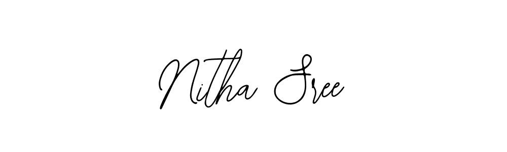 Also You can easily find your signature by using the search form. We will create Nitha Sree name handwritten signature images for you free of cost using Bearetta-2O07w sign style. Nitha Sree signature style 12 images and pictures png