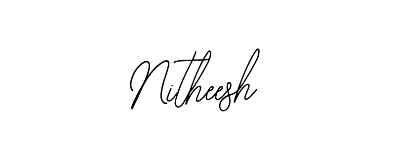 Use a signature maker to create a handwritten signature online. With this signature software, you can design (Bearetta-2O07w) your own signature for name Nitheesh. Nitheesh signature style 12 images and pictures png