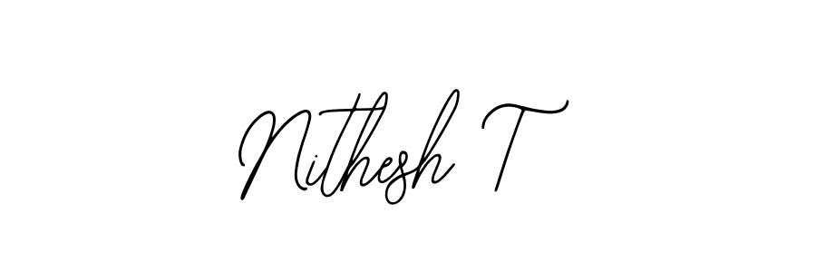 Nithesh T stylish signature style. Best Handwritten Sign (Bearetta-2O07w) for my name. Handwritten Signature Collection Ideas for my name Nithesh T. Nithesh T signature style 12 images and pictures png