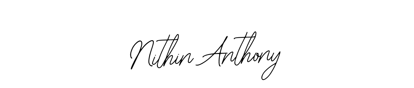 Make a short Nithin Anthony signature style. Manage your documents anywhere anytime using Bearetta-2O07w. Create and add eSignatures, submit forms, share and send files easily. Nithin Anthony signature style 12 images and pictures png
