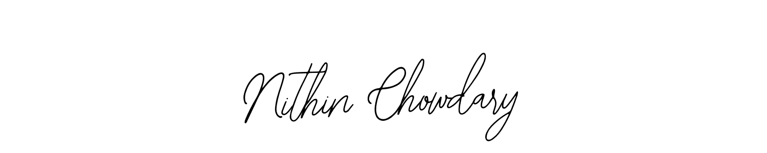 Use a signature maker to create a handwritten signature online. With this signature software, you can design (Bearetta-2O07w) your own signature for name Nithin Chowdary. Nithin Chowdary signature style 12 images and pictures png