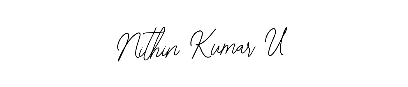 Similarly Bearetta-2O07w is the best handwritten signature design. Signature creator online .You can use it as an online autograph creator for name Nithin Kumar U. Nithin Kumar U signature style 12 images and pictures png