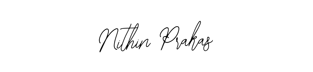 How to make Nithin Prakas name signature. Use Bearetta-2O07w style for creating short signs online. This is the latest handwritten sign. Nithin Prakas signature style 12 images and pictures png