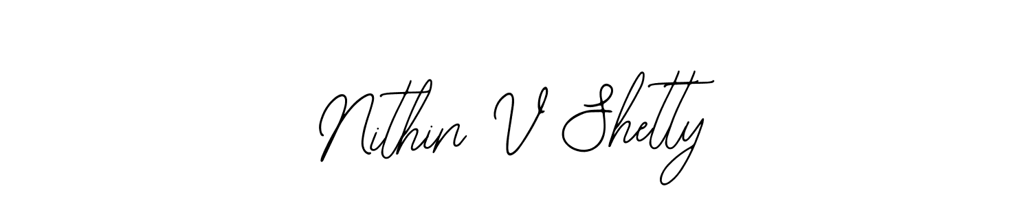 The best way (Bearetta-2O07w) to make a short signature is to pick only two or three words in your name. The name Nithin V Shetty include a total of six letters. For converting this name. Nithin V Shetty signature style 12 images and pictures png