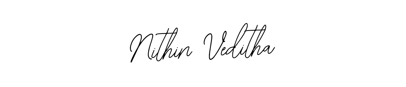 Bearetta-2O07w is a professional signature style that is perfect for those who want to add a touch of class to their signature. It is also a great choice for those who want to make their signature more unique. Get Nithin Veditha name to fancy signature for free. Nithin Veditha signature style 12 images and pictures png
