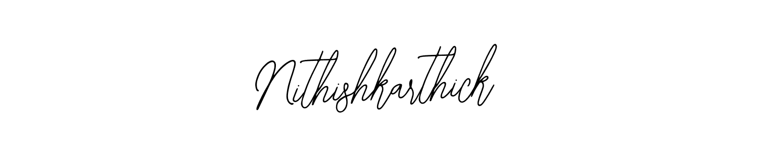 The best way (Bearetta-2O07w) to make a short signature is to pick only two or three words in your name. The name Nithishkarthick include a total of six letters. For converting this name. Nithishkarthick signature style 12 images and pictures png