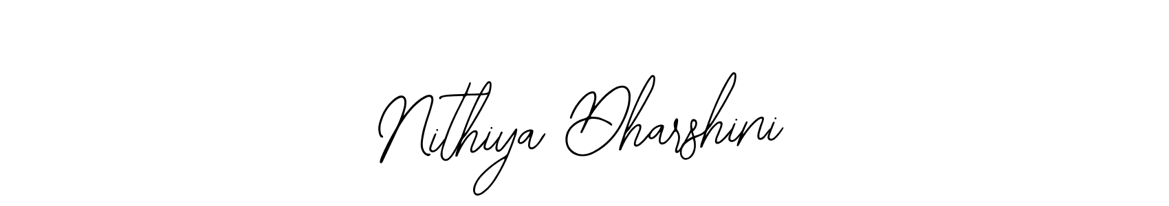 Use a signature maker to create a handwritten signature online. With this signature software, you can design (Bearetta-2O07w) your own signature for name Nithiya Dharshini. Nithiya Dharshini signature style 12 images and pictures png