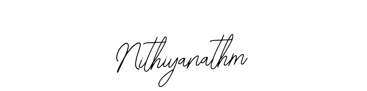 Use a signature maker to create a handwritten signature online. With this signature software, you can design (Bearetta-2O07w) your own signature for name Nithiyanathm. Nithiyanathm signature style 12 images and pictures png