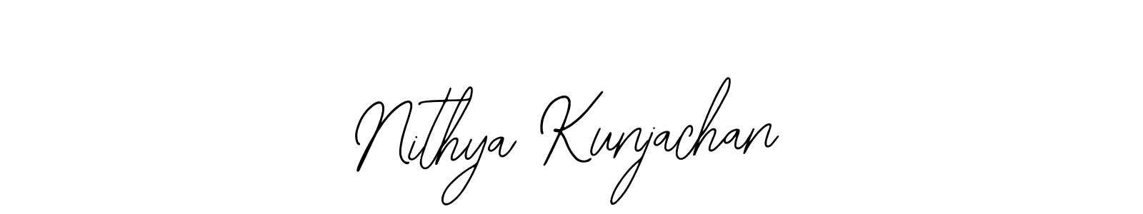 How to make Nithya Kunjachan name signature. Use Bearetta-2O07w style for creating short signs online. This is the latest handwritten sign. Nithya Kunjachan signature style 12 images and pictures png