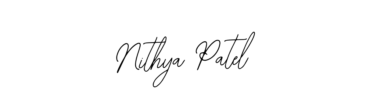How to make Nithya Patel name signature. Use Bearetta-2O07w style for creating short signs online. This is the latest handwritten sign. Nithya Patel signature style 12 images and pictures png