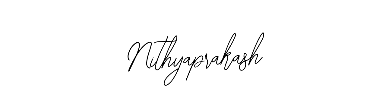 How to make Nithyaprakash name signature. Use Bearetta-2O07w style for creating short signs online. This is the latest handwritten sign. Nithyaprakash signature style 12 images and pictures png