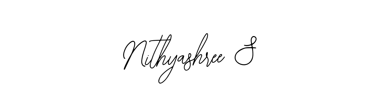 The best way (Bearetta-2O07w) to make a short signature is to pick only two or three words in your name. The name Nithyashree S include a total of six letters. For converting this name. Nithyashree S signature style 12 images and pictures png