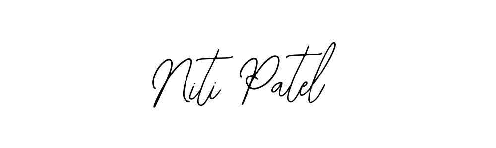 Design your own signature with our free online signature maker. With this signature software, you can create a handwritten (Bearetta-2O07w) signature for name Niti Patel. Niti Patel signature style 12 images and pictures png