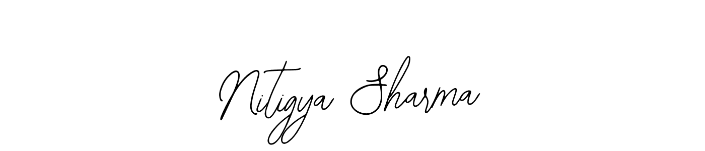 if you are searching for the best signature style for your name Nitigya Sharma. so please give up your signature search. here we have designed multiple signature styles  using Bearetta-2O07w. Nitigya Sharma signature style 12 images and pictures png