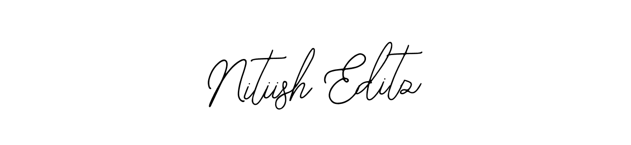 The best way (Bearetta-2O07w) to make a short signature is to pick only two or three words in your name. The name Nitiish Editz include a total of six letters. For converting this name. Nitiish Editz signature style 12 images and pictures png