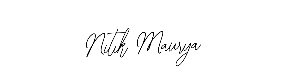 You should practise on your own different ways (Bearetta-2O07w) to write your name (Nitik Maurya) in signature. don't let someone else do it for you. Nitik Maurya signature style 12 images and pictures png