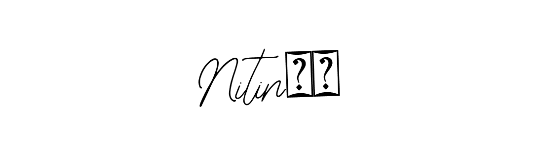 Make a beautiful signature design for name Nitin❤️. With this signature (Bearetta-2O07w) style, you can create a handwritten signature for free. Nitin❤️ signature style 12 images and pictures png