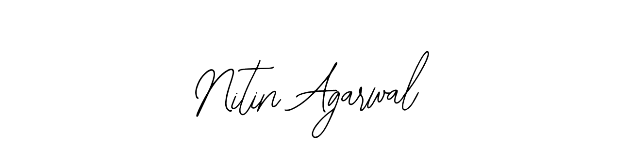 You should practise on your own different ways (Bearetta-2O07w) to write your name (Nitin Agarwal) in signature. don't let someone else do it for you. Nitin Agarwal signature style 12 images and pictures png