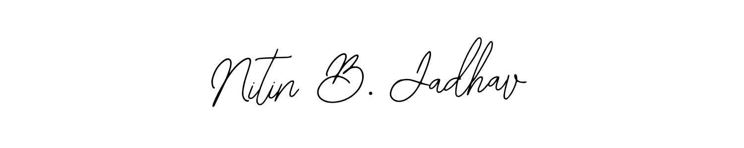 Use a signature maker to create a handwritten signature online. With this signature software, you can design (Bearetta-2O07w) your own signature for name Nitin B. Jadhav. Nitin B. Jadhav signature style 12 images and pictures png