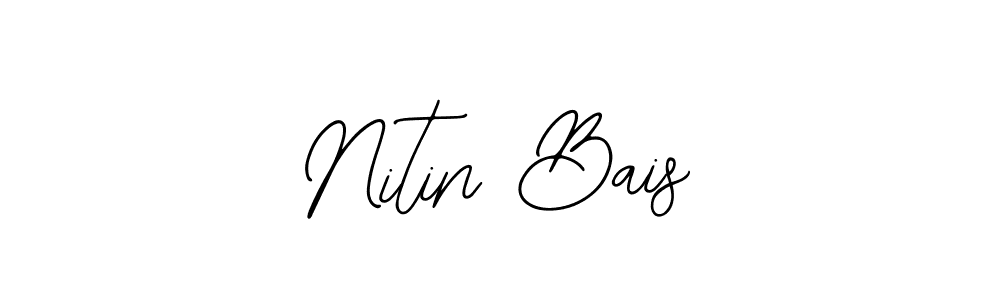 You should practise on your own different ways (Bearetta-2O07w) to write your name (Nitin Bais) in signature. don't let someone else do it for you. Nitin Bais signature style 12 images and pictures png