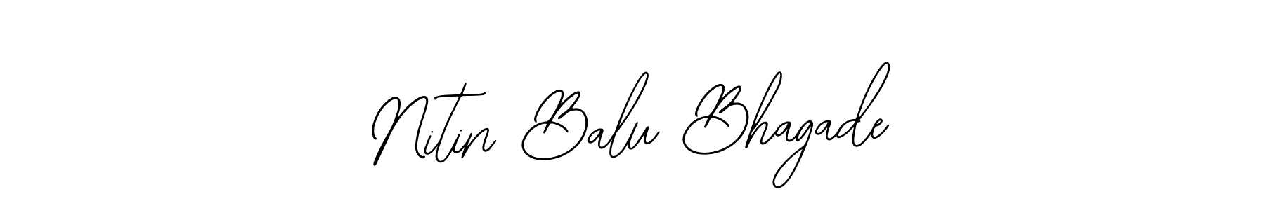 Bearetta-2O07w is a professional signature style that is perfect for those who want to add a touch of class to their signature. It is also a great choice for those who want to make their signature more unique. Get Nitin Balu Bhagade name to fancy signature for free. Nitin Balu Bhagade signature style 12 images and pictures png