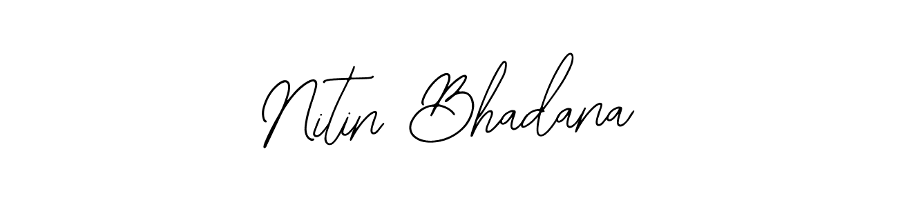 You should practise on your own different ways (Bearetta-2O07w) to write your name (Nitin Bhadana) in signature. don't let someone else do it for you. Nitin Bhadana signature style 12 images and pictures png