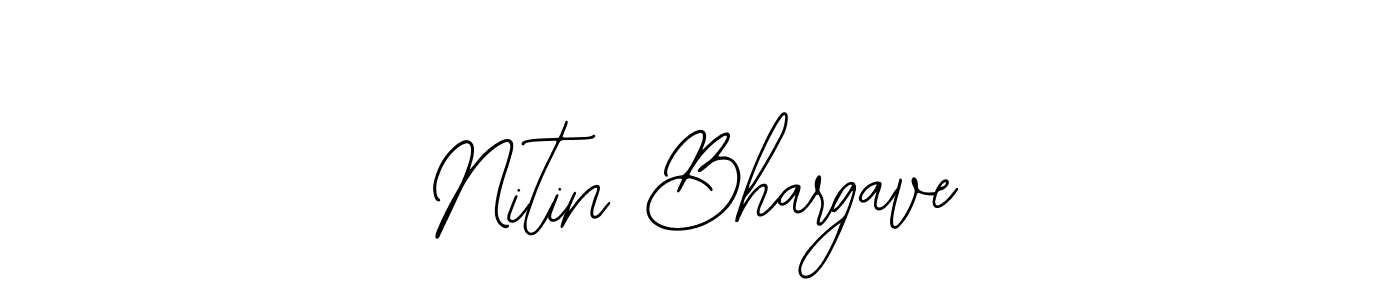 Use a signature maker to create a handwritten signature online. With this signature software, you can design (Bearetta-2O07w) your own signature for name Nitin Bhargave. Nitin Bhargave signature style 12 images and pictures png