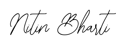A dynamic signature style for Nitin Bharti using Bearetta-2O07w script. Designed to look authentic, handwritten, and professional. Nitin Bharti signature style 12 images and pictures png