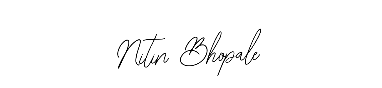 Use a signature maker to create a handwritten signature online. With this signature software, you can design (Bearetta-2O07w) your own signature for name Nitin Bhopale. Nitin Bhopale signature style 12 images and pictures png