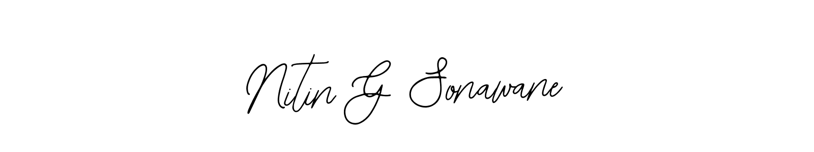 How to make Nitin G Sonawane signature? Bearetta-2O07w is a professional autograph style. Create handwritten signature for Nitin G Sonawane name. Nitin G Sonawane signature style 12 images and pictures png