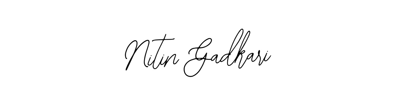 Bearetta-2O07w is a professional signature style that is perfect for those who want to add a touch of class to their signature. It is also a great choice for those who want to make their signature more unique. Get Nitin Gadkari name to fancy signature for free. Nitin Gadkari signature style 12 images and pictures png