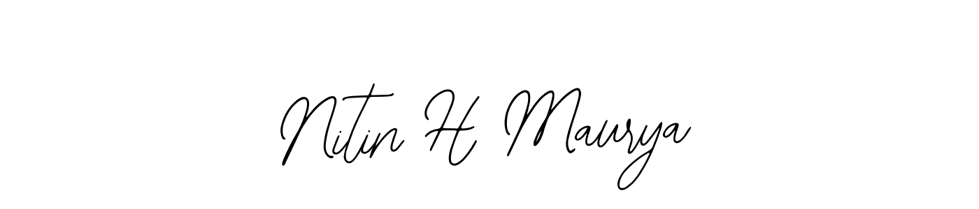 Make a beautiful signature design for name Nitin H Maurya. With this signature (Bearetta-2O07w) style, you can create a handwritten signature for free. Nitin H Maurya signature style 12 images and pictures png