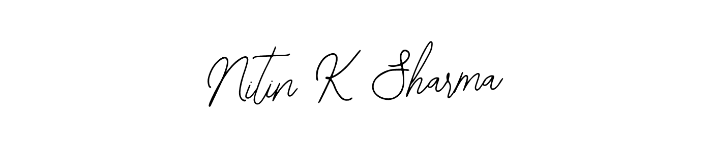 if you are searching for the best signature style for your name Nitin K Sharma. so please give up your signature search. here we have designed multiple signature styles  using Bearetta-2O07w. Nitin K Sharma signature style 12 images and pictures png
