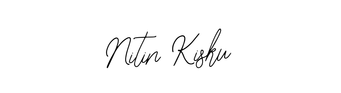 How to make Nitin Kisku name signature. Use Bearetta-2O07w style for creating short signs online. This is the latest handwritten sign. Nitin Kisku signature style 12 images and pictures png