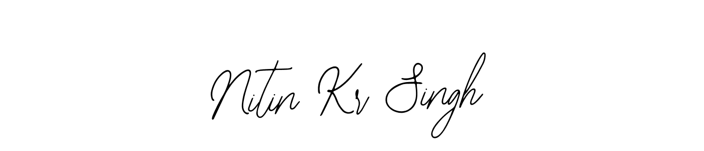 Similarly Bearetta-2O07w is the best handwritten signature design. Signature creator online .You can use it as an online autograph creator for name Nitin Kr Singh. Nitin Kr Singh signature style 12 images and pictures png