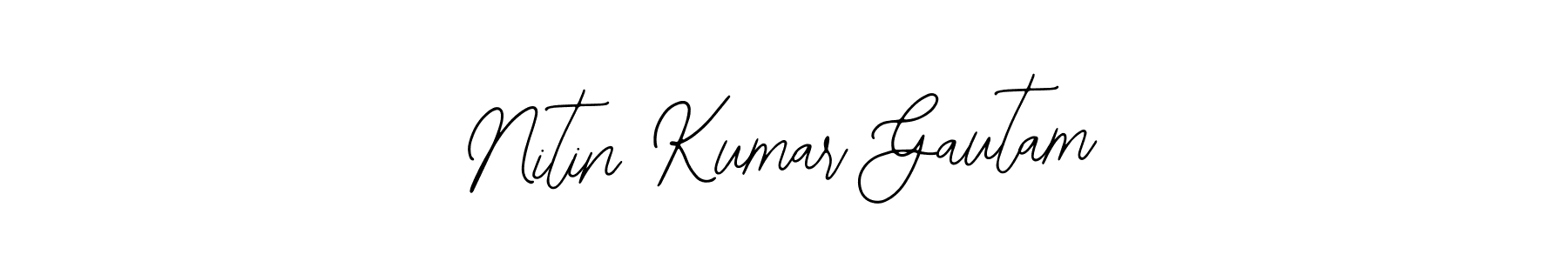You should practise on your own different ways (Bearetta-2O07w) to write your name (Nitin Kumar Gautam) in signature. don't let someone else do it for you. Nitin Kumar Gautam signature style 12 images and pictures png