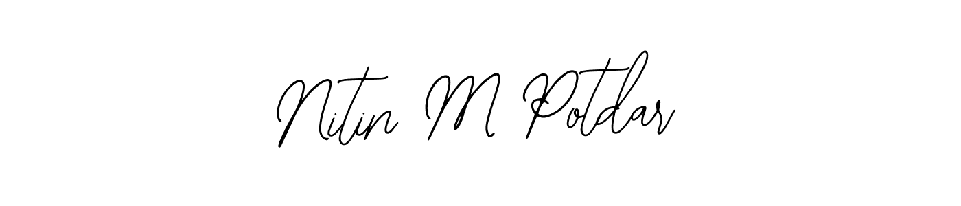 Use a signature maker to create a handwritten signature online. With this signature software, you can design (Bearetta-2O07w) your own signature for name Nitin M Potdar. Nitin M Potdar signature style 12 images and pictures png