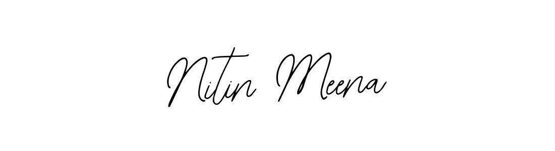 This is the best signature style for the Nitin Meena name. Also you like these signature font (Bearetta-2O07w). Mix name signature. Nitin Meena signature style 12 images and pictures png