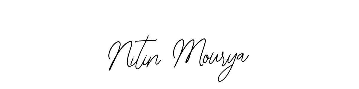 You should practise on your own different ways (Bearetta-2O07w) to write your name (Nitin Mourya) in signature. don't let someone else do it for you. Nitin Mourya signature style 12 images and pictures png