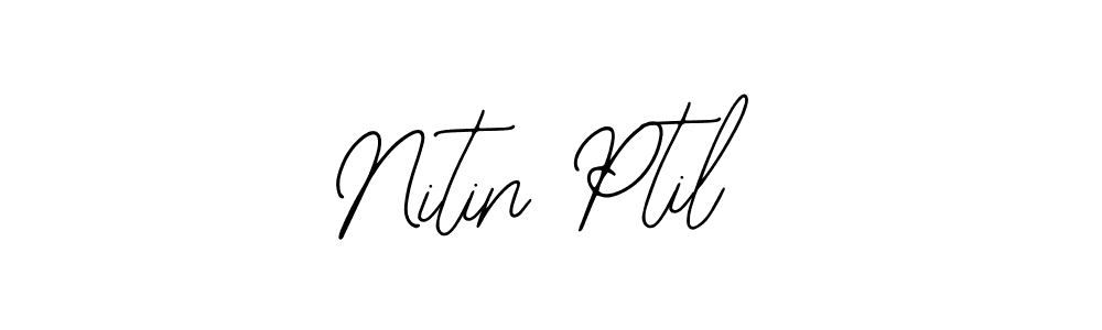 The best way (Bearetta-2O07w) to make a short signature is to pick only two or three words in your name. The name Nitin Ptil include a total of six letters. For converting this name. Nitin Ptil signature style 12 images and pictures png