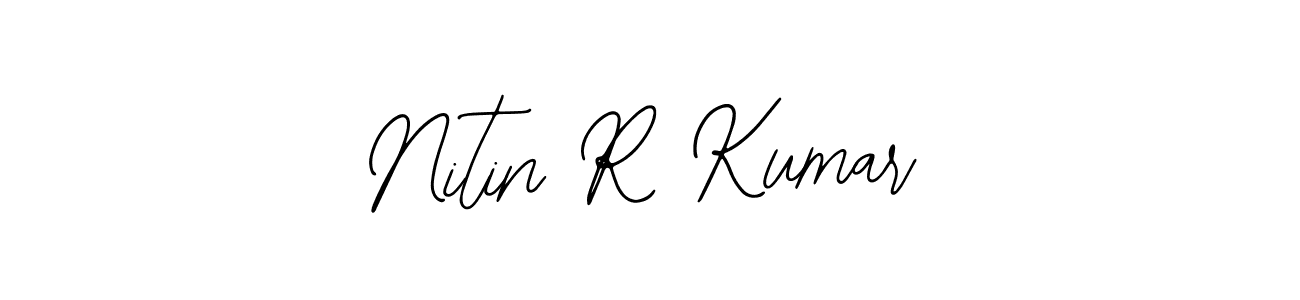 How to make Nitin R Kumar name signature. Use Bearetta-2O07w style for creating short signs online. This is the latest handwritten sign. Nitin R Kumar signature style 12 images and pictures png