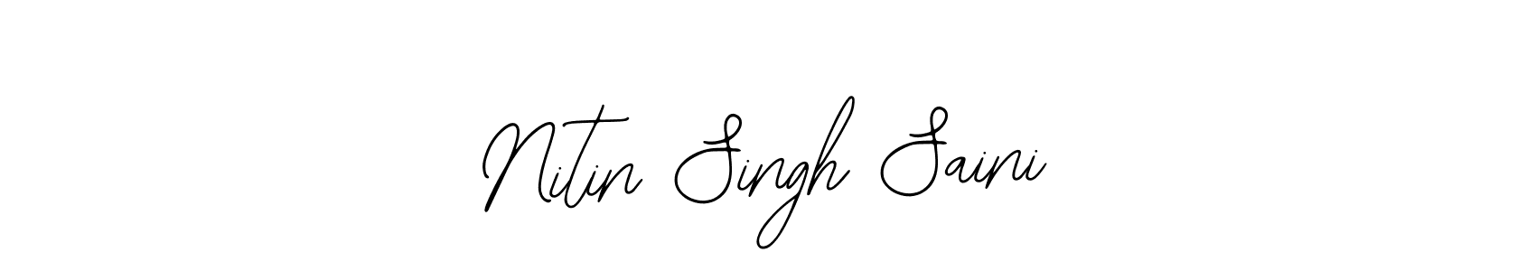 How to make Nitin Singh Saini name signature. Use Bearetta-2O07w style for creating short signs online. This is the latest handwritten sign. Nitin Singh Saini signature style 12 images and pictures png