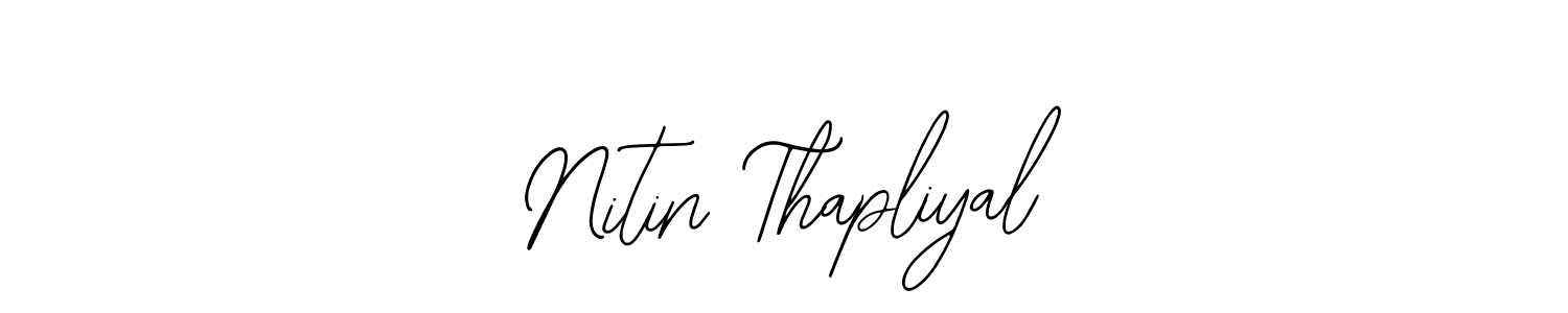 This is the best signature style for the Nitin Thapliyal name. Also you like these signature font (Bearetta-2O07w). Mix name signature. Nitin Thapliyal signature style 12 images and pictures png