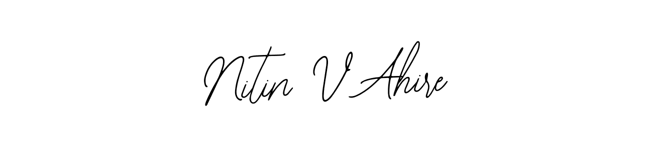 Nitin V Ahire stylish signature style. Best Handwritten Sign (Bearetta-2O07w) for my name. Handwritten Signature Collection Ideas for my name Nitin V Ahire. Nitin V Ahire signature style 12 images and pictures png