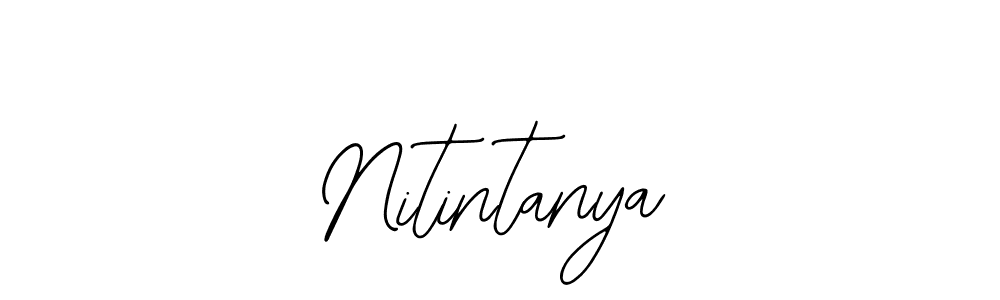 Use a signature maker to create a handwritten signature online. With this signature software, you can design (Bearetta-2O07w) your own signature for name Nitintanya. Nitintanya signature style 12 images and pictures png